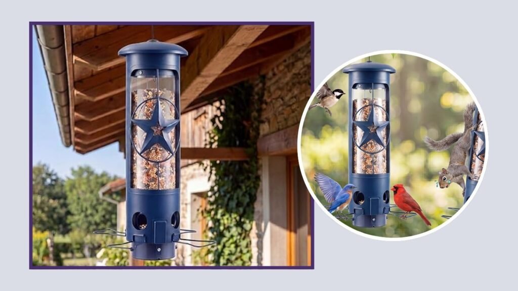 Weight-Activated Squirrel-Proof Bird Feeder for Blue Jays & Cardinals