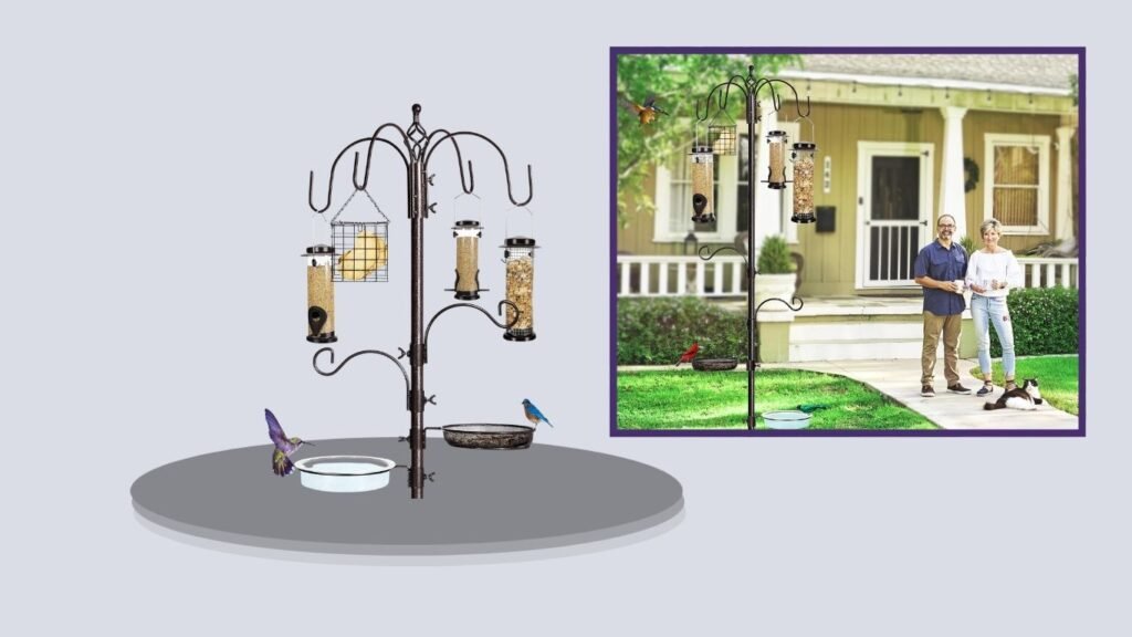 YINGYM 6-Hook Bird Feeding Station