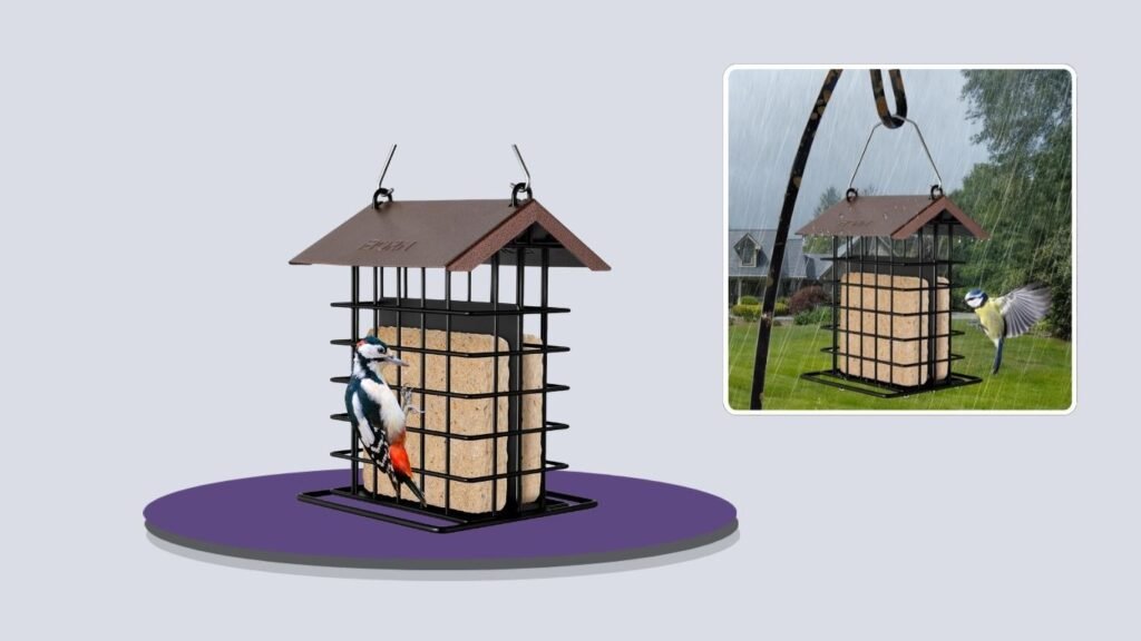 iBorn Squirrel-Proof Suet Bird Feeder