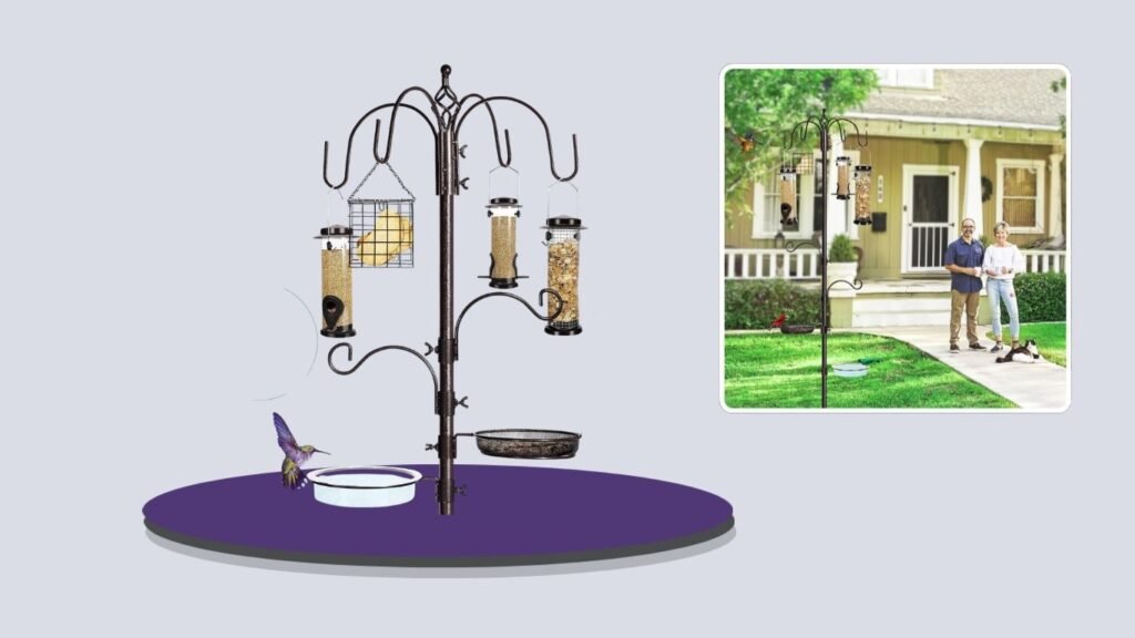 YINGYM 6-Hook Bird Feeding Station Kit