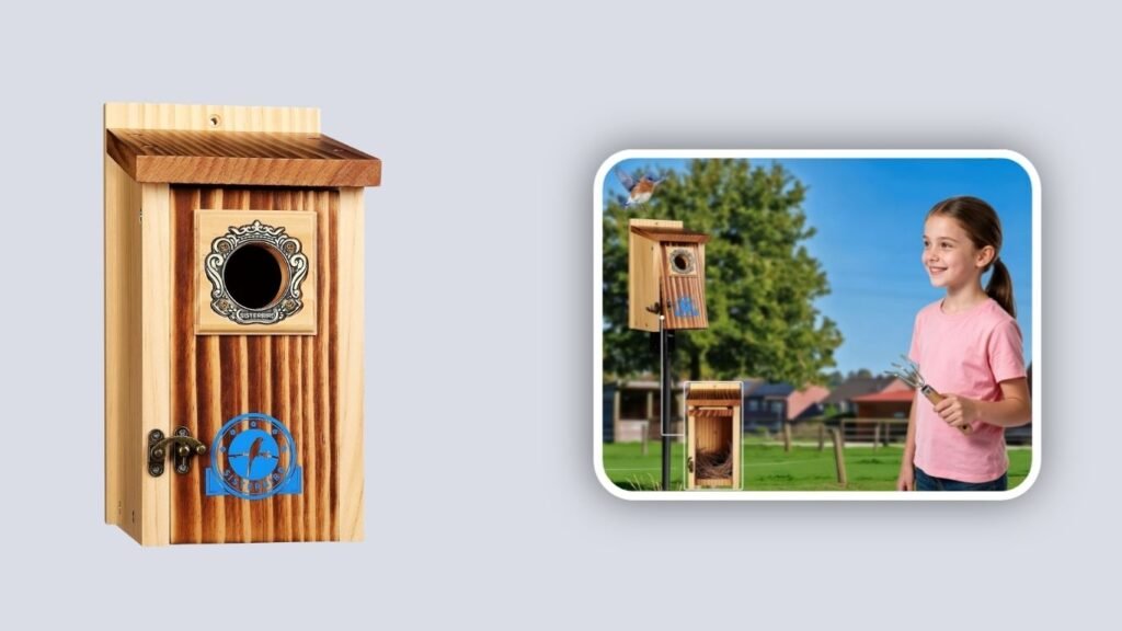 SISTERBIRD Premium Wooden Bluebird House