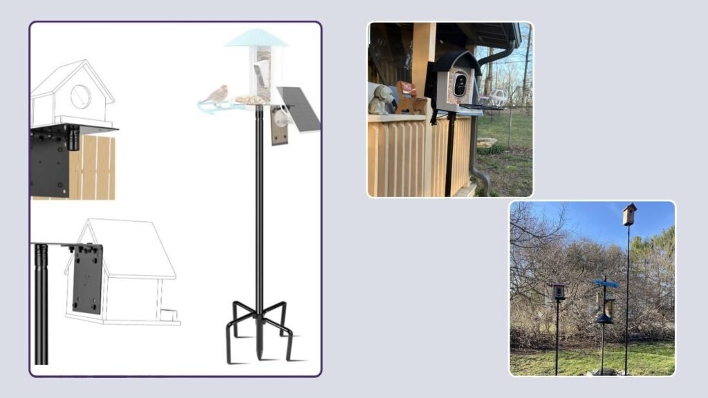 Ottsuls Adjustable Bird House Pole for Outdoors