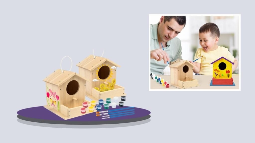 LotFancy Birdhouse Building & Painting Kit
