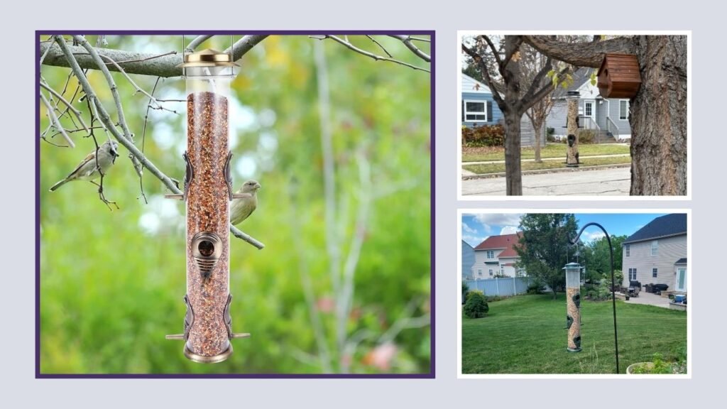 MIXXIDEA Transparent Tube Bird Feeder