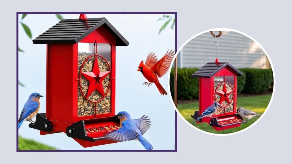 Outdoor Weight-Activated Squirrel-Proof Bird Feeder