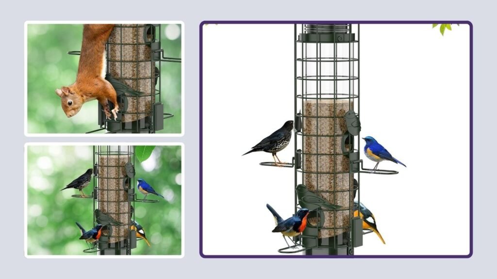 Metal Mesh Squirrel-Proof Bird Feeder