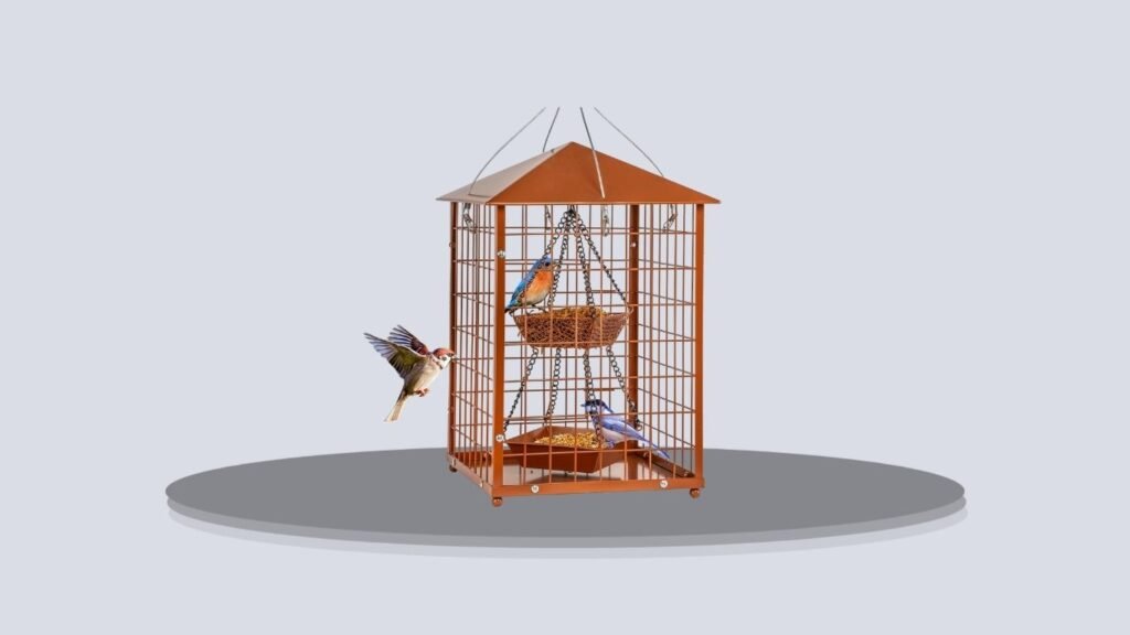 Mealworm Caged Bird Feeder for Bluebirds – Squirrel Proof