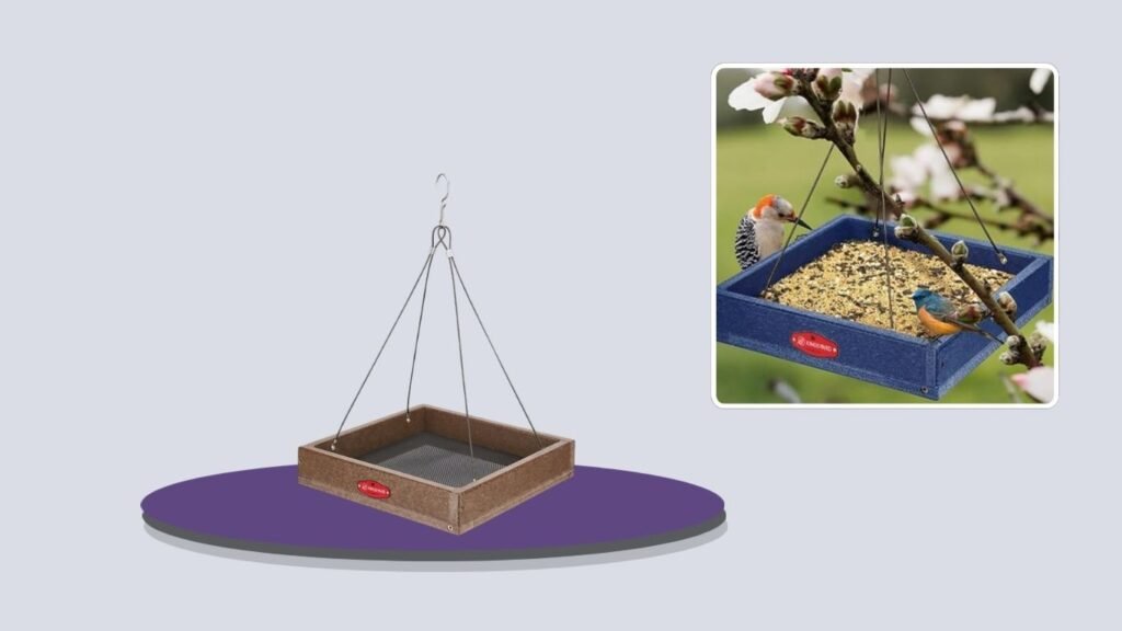 Kingsyard Recycled Plastic Platform Bird Feeder