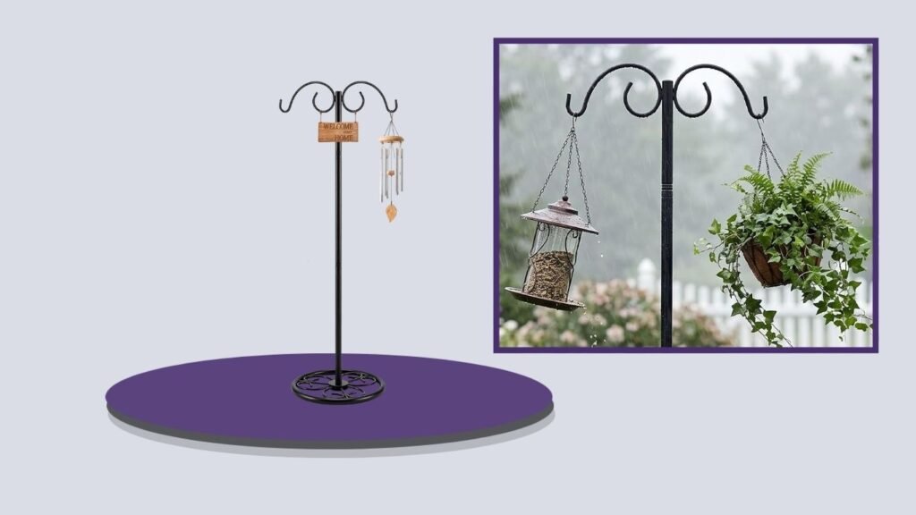 MoKo 72-Inch Shepherd’s Hook Bird Feeder Stand