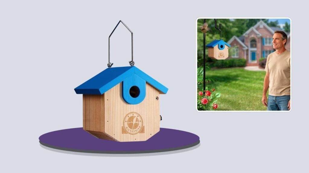 SISTERBIRD Cedar Wren & Chickadee Bird House