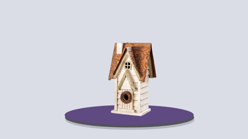 Glitzhome Distressed Cottage Birdhouse