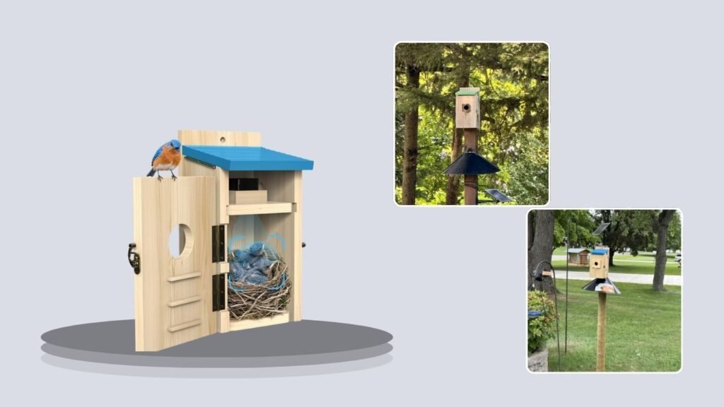 LuminiCam Solar-Powered Smart Birdhouse Camera