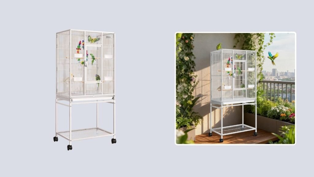 VIVOHOME 54-Inch Wrought Iron Large Bird Cage