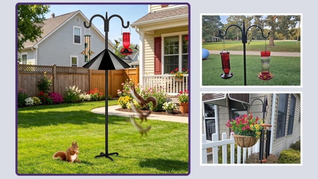 FEED GARDEN 5-Prong Squirrel-Proof Bird Feeder Pole