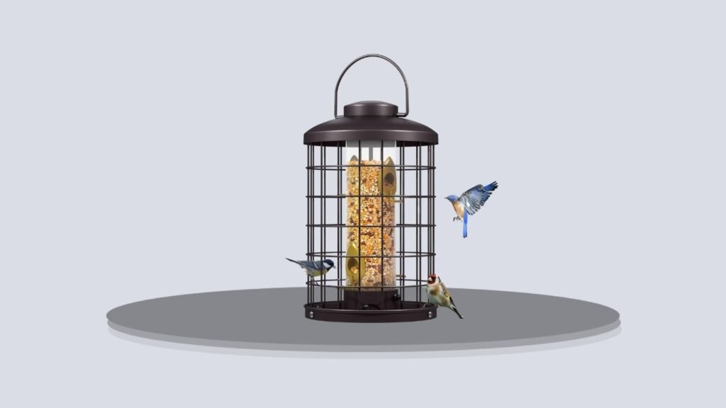 Mosloly Metal Caged Bird Feeder