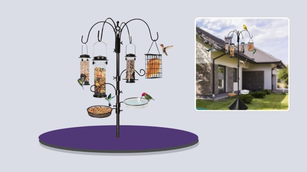 Ointo Garden 6-Hook Bird Feeding Station