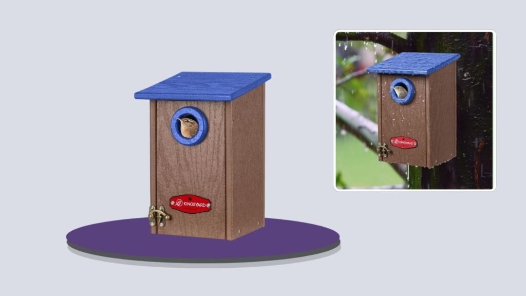 Kingsyard Recycled Plastic Bird House with Clear View Panel