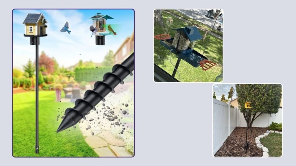Keplrend Heavy-Duty Bird House & Feeder Pole