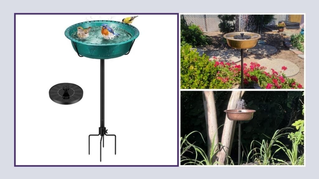 VIVOHOME Weather-Resistant Outdoor Bird Bath Fountain