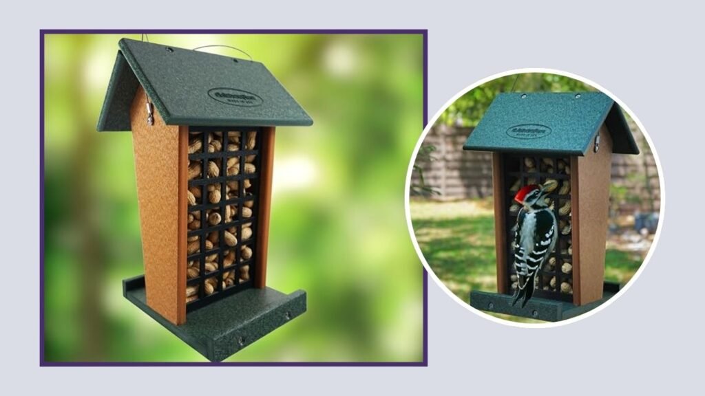 DutchCrafters Hanging Bird Feeder for Blue Jays & Woodpeckers