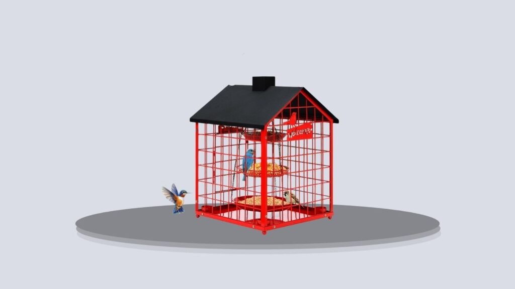 Maansfy Large Squirrel-Proof Caged Bird Feeder