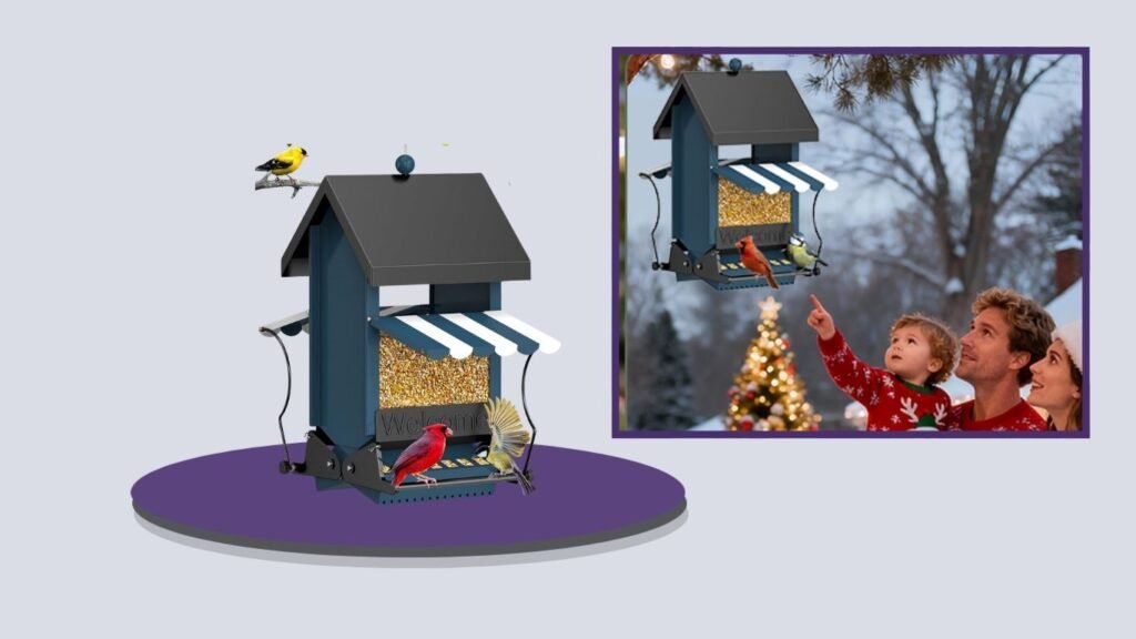 ScinDa Squirrel-Proof Wild Bird Feeder