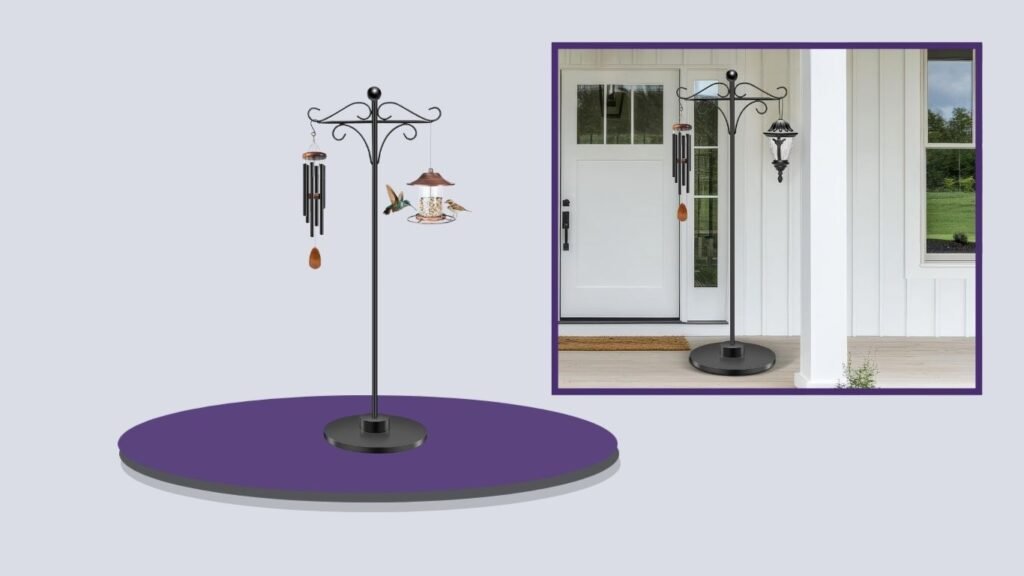 TAGEPUJIE Adjustable Double Shepherd’s Hook Stand