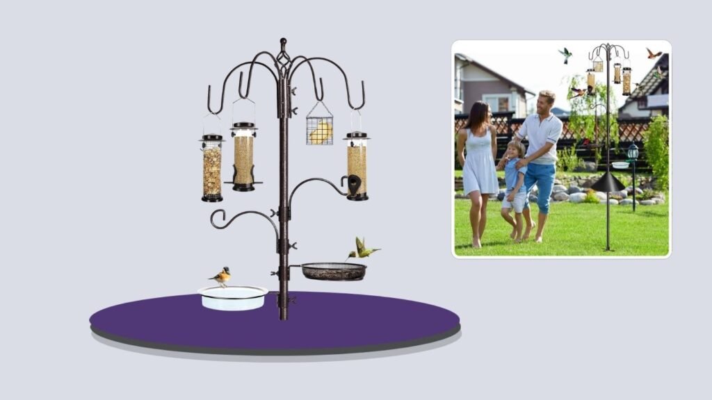 YINGYM 94-Inch Bird Feeding Station with Squirrel Baffle