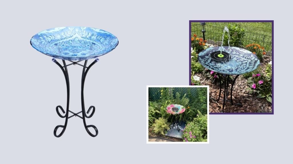 MUMTOP Outdoor Garden Bird Bath