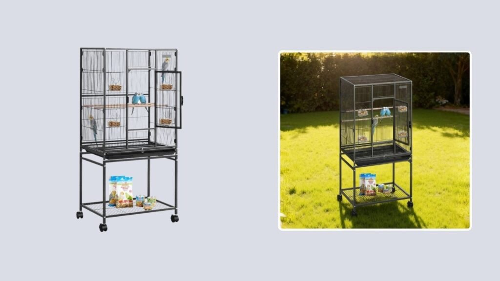 VEVOR 53.9-Inch Wrought Iron Bird Cage