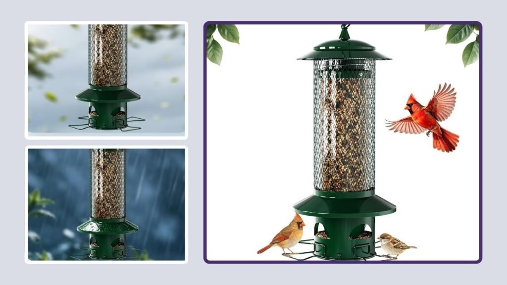 Squirrel-Resistant Hanging Bird Feeder for Outdoors