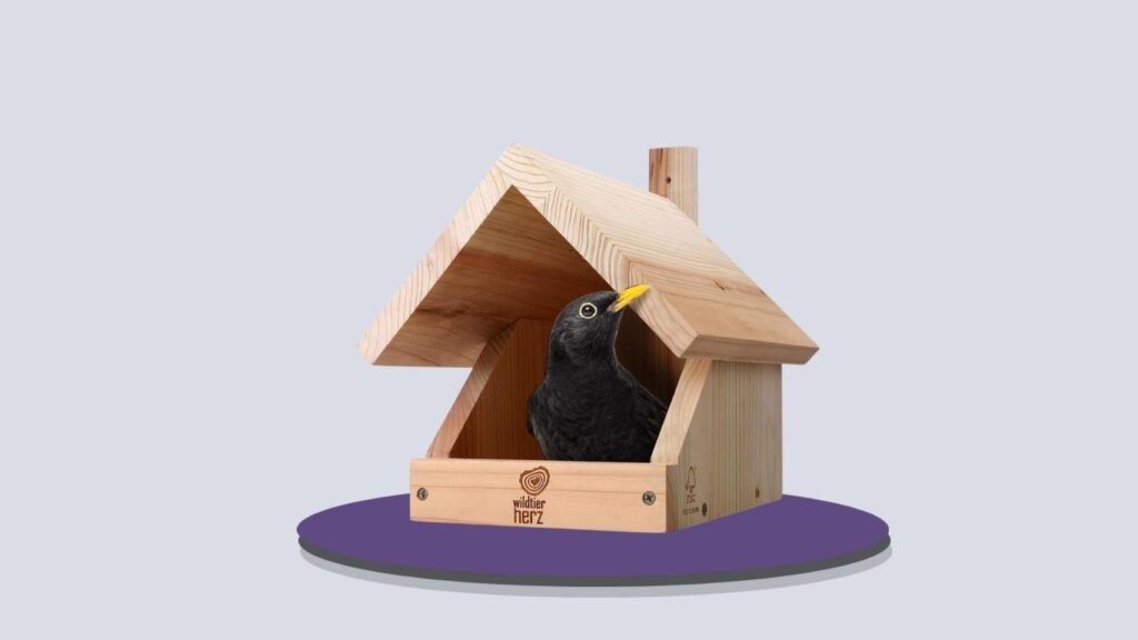 wildtier herz Wooden Blackbird Nesting Box