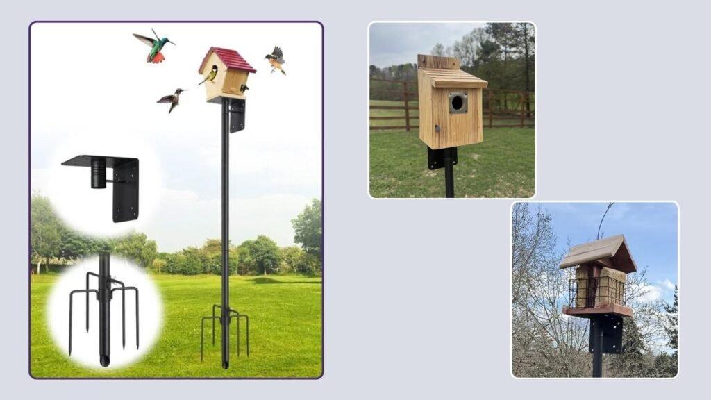  Adjustable Splicing Bird House Pole for Outdoors