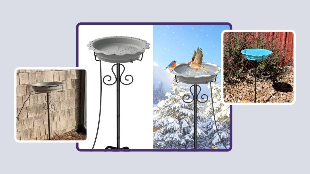 Webuys Heated Bird Bath with Thermostat