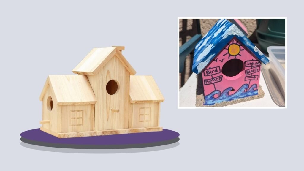 Outdoor Hanging Wooden Birdhouse Kit