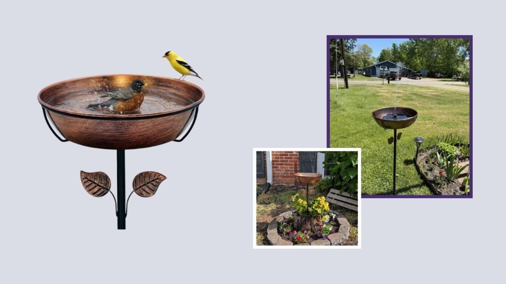 OUISJYER Outdoor Removable Bird Bath