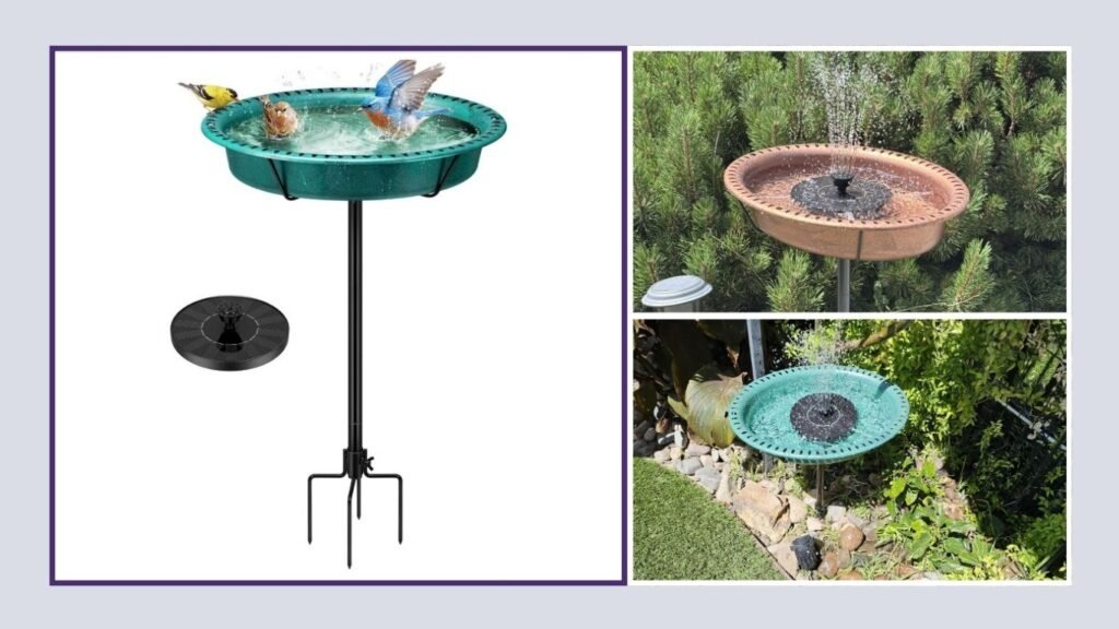 VIVOHOME Outdoor Weather-Resistant Birdbath Fountain