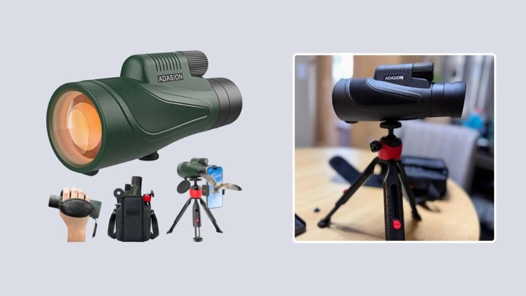 High-Power Monocular with Tripod & Phone Adapter
