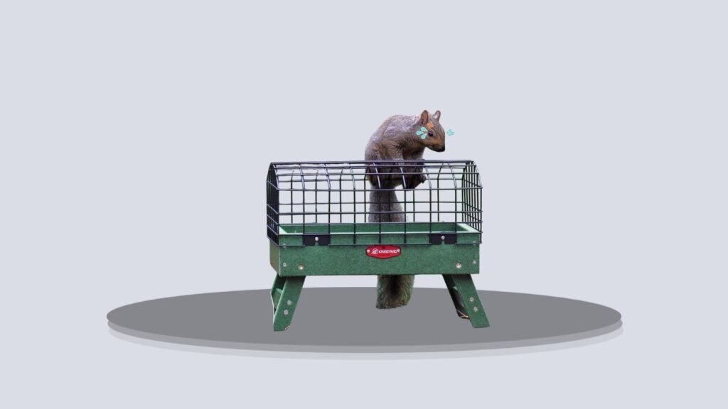 Kingsyard Squirrel-Proof Caged Bird Feeder for Outdoors