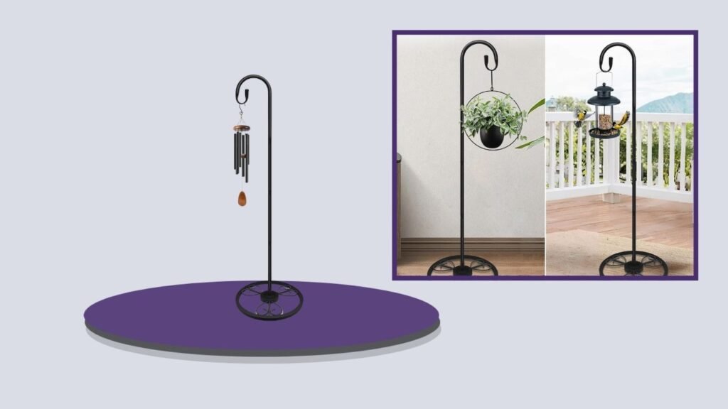 EGOMYRON Adjustable Shepherd’s Hook Bird Feeder Stand