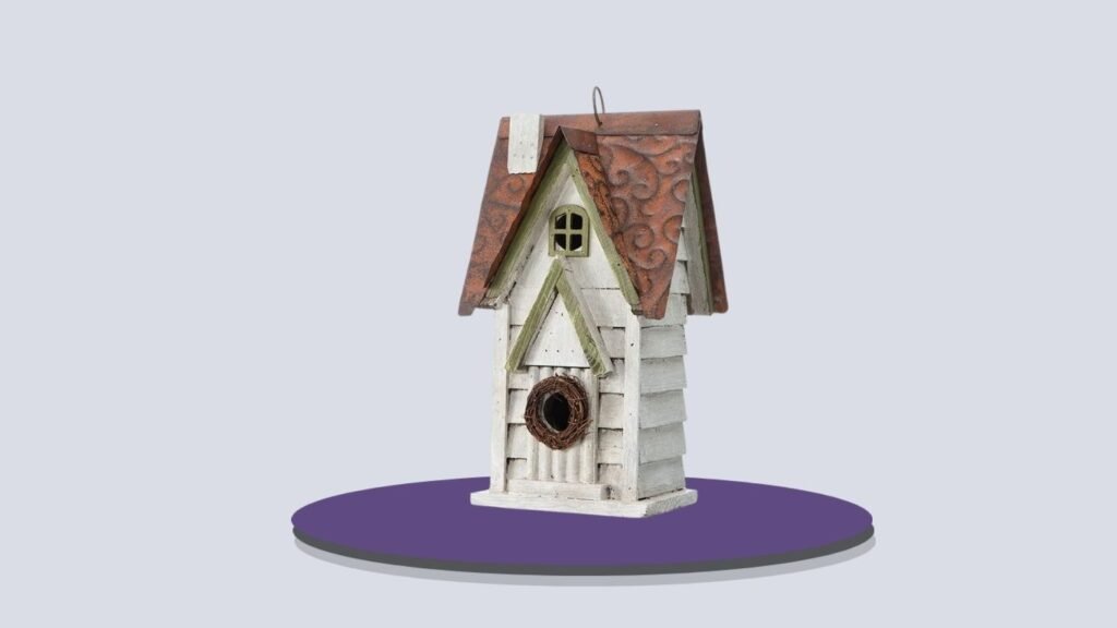 Glitzhome Hanging Decorative Distressed Birdhouse