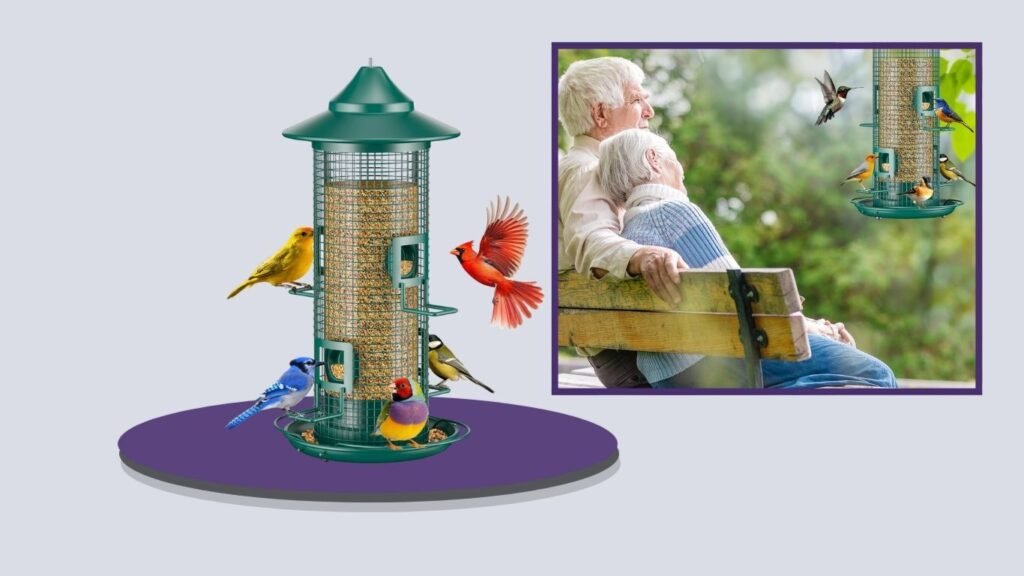 Jarkyfine Metal Outdoor Hanging Bird Feeder