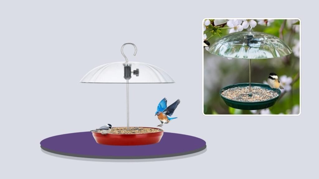 Kingsyard Adjustable Dome Platform Bird Feeder