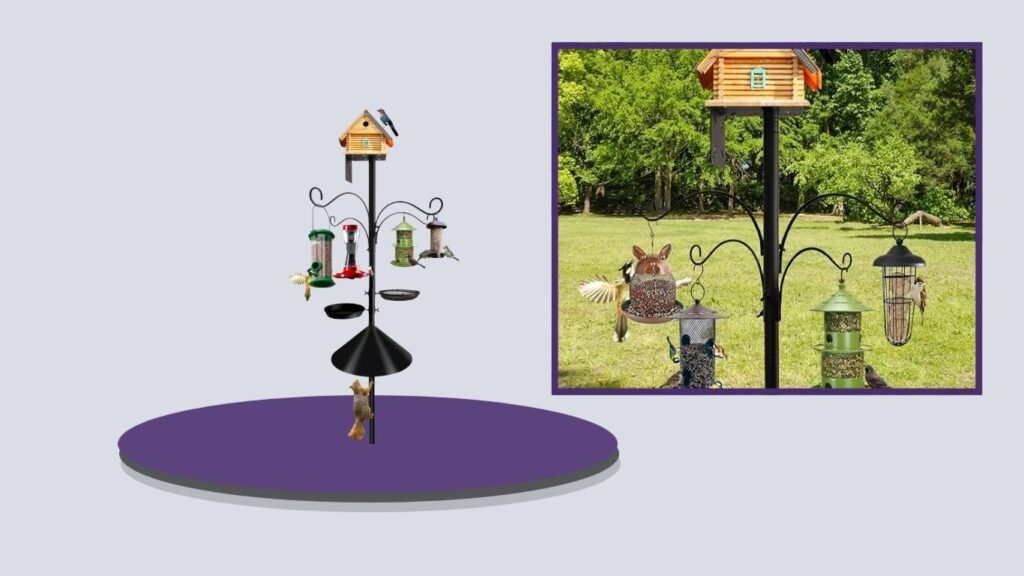  DreiPanda 92-Inch Squirrel-Proof Bird Feeder Pole
