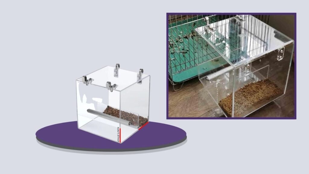 Xxmbbjy No-Mess Acrylic Bird Feeder with Seed Catcher