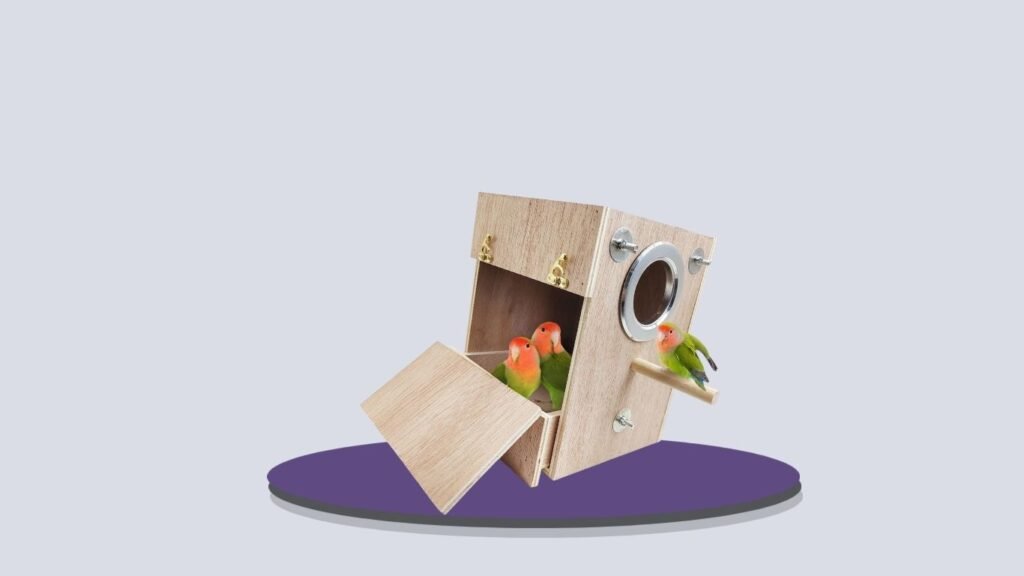 Tfwadmx Breeding Nesting Box for Lovebirds & Cockatiels