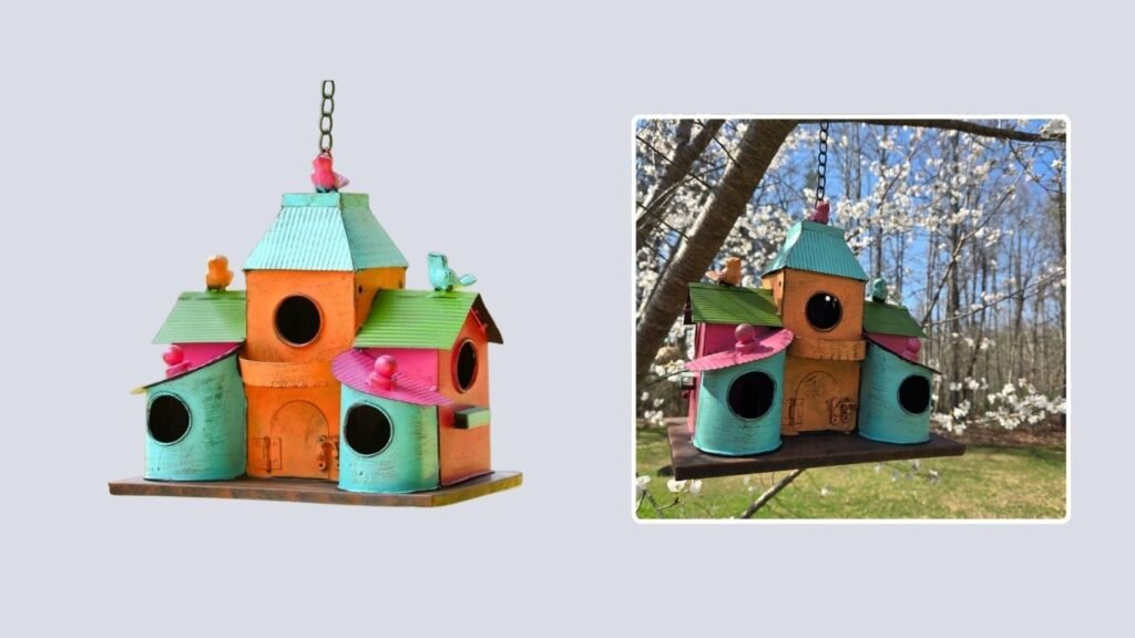 MOCOME Colorful 5-Compartment Hanging Birdhouse