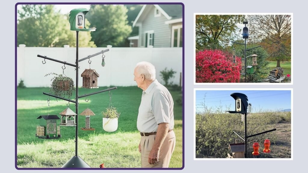 PerchMe Heavy-Duty Adjustable Universal Bird Feeder Pole