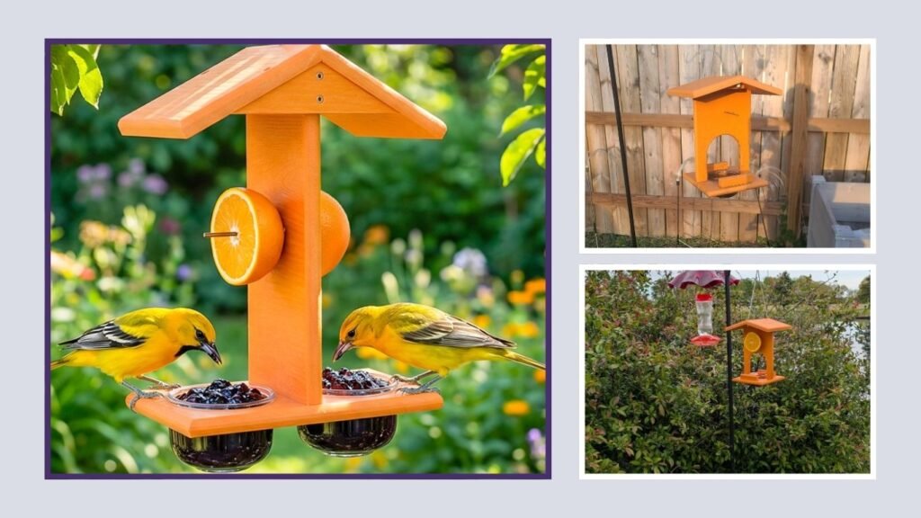  Gbekery Recycled Outdoor Oriole Feeder