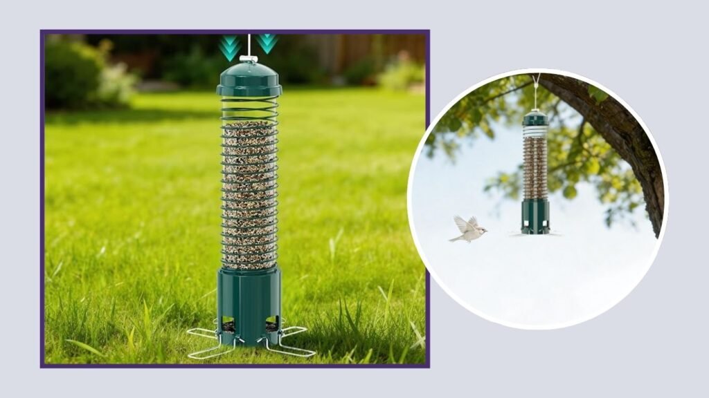Large-Capacity Squirrel-Proof Bird Feeder for Blue Jays & Cardinals